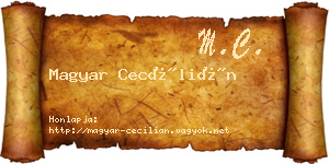 Magyar Cecílián névjegykártya